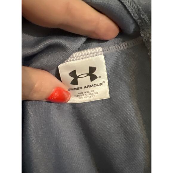 Under Armour Long Sleeve Shirt Blue Grey Heather - Picture 4 of 7